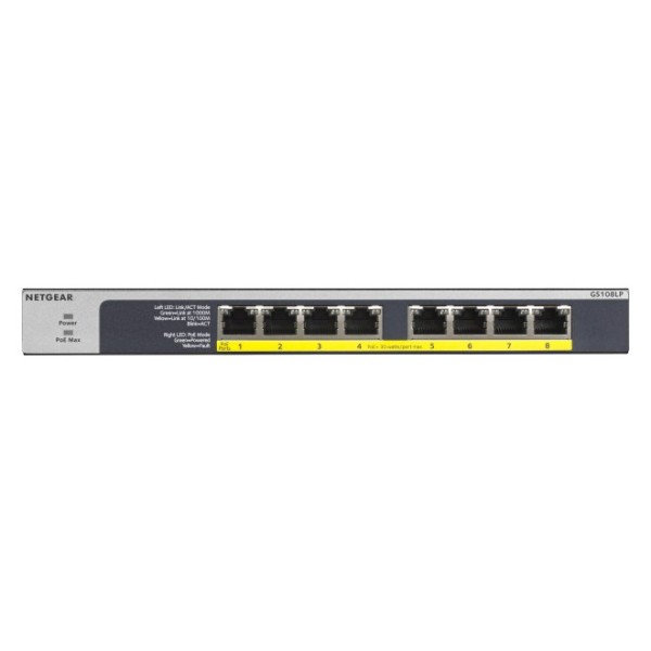 NETGEAR GS108LP Unmanaged Gigabit Ethernet (10/100/1000) ...