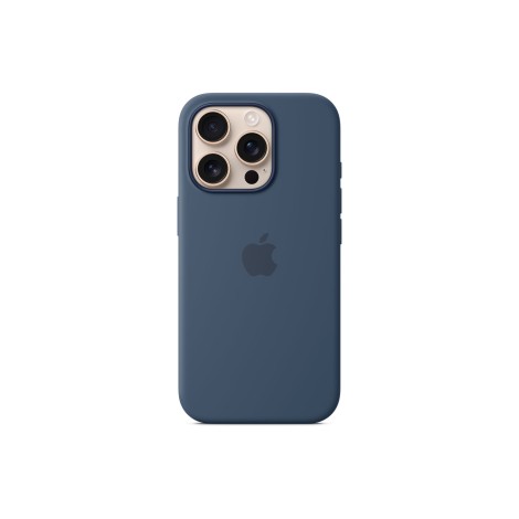 Apple iPhone 16 Pro Silicone Case with MagSafe - Denim | Apple