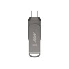 Lexar | 2-in-1 Flash Drive up to 130MB/s read | JumpDrive Dual Drive D400 | 64 GB | Type-C and Type-A USB 3.1 | Grey