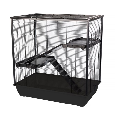 INTER-ZOO Frodo + Plastic Black - cage for a hamster