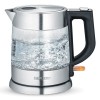 Severin WK 3468 electric kettle 1 L 2200 W Black, Stainless steel, Transparent