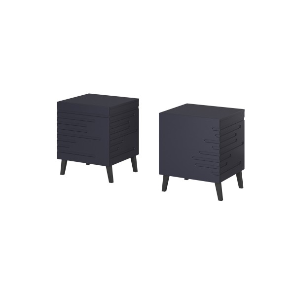 Bedside table NOVA 44x40x52 navy blue ...