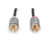 Digitus | Stereo 3.5mm to 2RCA Splitter Y, M to M | DB-510330-018-S | 3.5mm stereo | 2x RCA plug