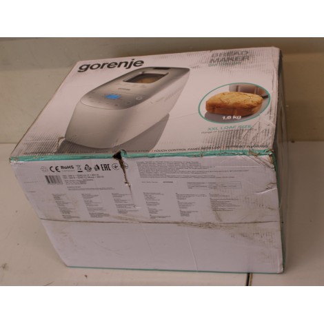 SALE OUT. Gorenje | Bread maker | BM1600WG | Power 850 W | Number of programs 16 | Display LCD | White/Silver | DAMAGED PACKAGING