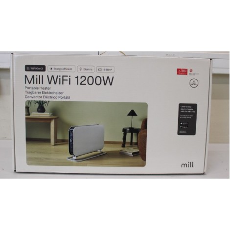 SALE OUT. Mill CO1200WIFI3 GEN3 Convection Heater, 1200W, LED display, white | Mill | Heater | CO1200WIFI3 GEN3 | Convection Heater | 1200 W | Number of power levels 3 | Suitable for rooms up to 14-18 m² | White | DEMO | N/A