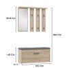 PARMA closet 100x35x180 cm, oak sonoma