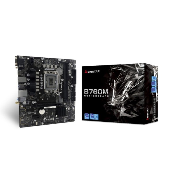 Mainboard|BIOSTAR|Intel B760 Express|LGA1700|Micro-ATX|Memory DDR5|Memory slots 2|1xPCI-Express ...