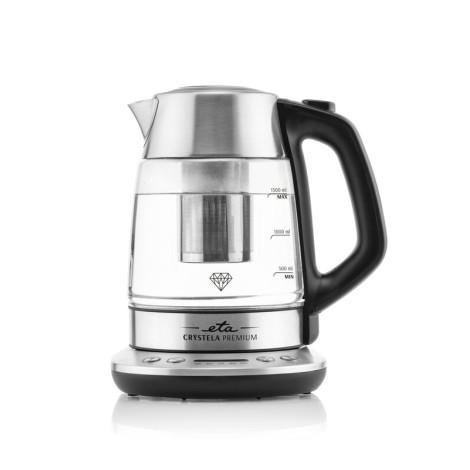 ETA | Kettle | Crystela Premium ETA915390000 | Electric | 2200 W | 1.5 L | Glass | 360° rotational base | Stainless steel/Glass