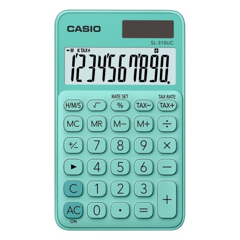 Casio pocket calculator SL-310UC-GN green