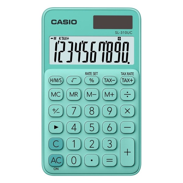 Casio pocket calculator SL-310UC-GN green