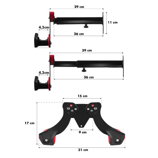 Maclean MC-449 Steel Bicycle Wall Mount ...