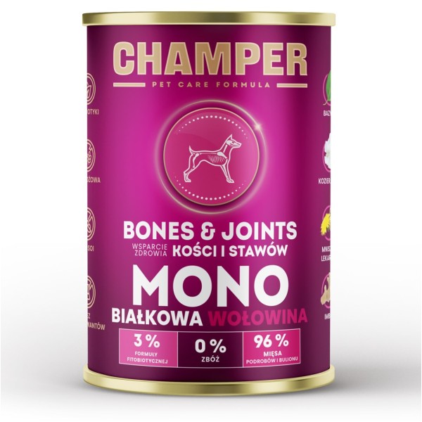 CHAMPER Bones & Joints Monoprotein Beef ...