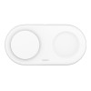 Belkin WIZ021VFWH - 2-in-1 wireless charging pad with Qi2 technology 15 W, white