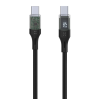 Fixed | Cable USB-C/USB-C with display, PD support, 2m, USB 2.0, 100W | FIXDD-CC2-BK