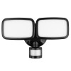 Maclean LED wall lamp, with PIR sensor, 20W, 1500lm, IP65, neutral white 4000K, black, MCE524 B