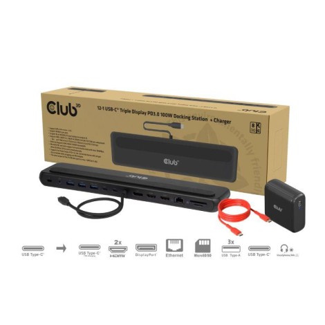 NB ACC DOCKING STATION 12IN1/USB-C 100W CSV-2541 CLUB3D