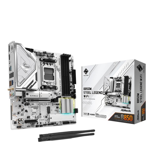 Mainboard|ASROCK|AMD B850|SAM5|Micro-ATX|Memory DDR5|Memory slots 4|4xPCI-Express 4.0 ...