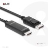 CABLE DP TO HDMI 3M/M/M CAC-1087 CLUB3D