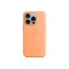 Apple | Silicone Case with MagSafe | Case with MagSafe | Apple | iPhone 15 Pro | Silicone | Orange Sorbet