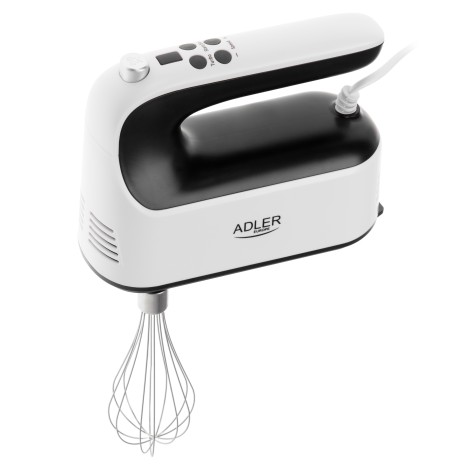 Adler Hand Mixer | AD 4229 | Hand Mixer | 600 W | Number of speeds 9 | Turbo mode | Black/White