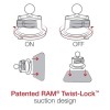 RAM Mount RAM-B-224-1U Suction cup for windshield/dashboard Black