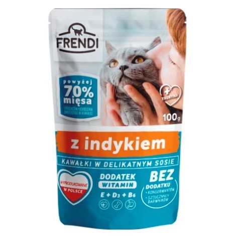FRENDI Pieces in turkey sauce - wet cat food - 100 g