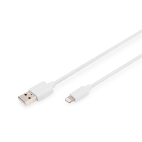 Digitus | Charger/data cable | DB-600106-010-W | USB-A to Lightning