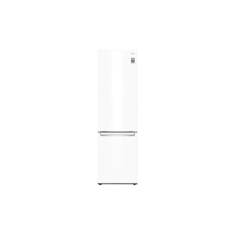 LG | Refrigerator | GBB72SWVGN | Energy efficiency class D | Free standing | Combi | Height 203 cm | No Frost system | Fridge net capacity 233 L | Freezer net capacity 107 L | Display | 35 dB | White