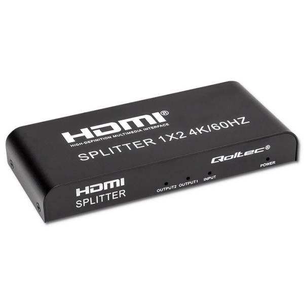 Qoltec 51797 Active HDMI Splitter 2 ...