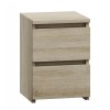 Topeshop M2 SONOMA nightstand/bedside table 2 drawer(s) Oak