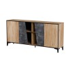 Cama 4D chest of drawers OVO 180x38xH83 oak/concrete