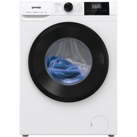 Gorenje Washing Machine | W3NGPI62SBS | Energy efficiency class B | Front loading | Washing capacity 6 kg | 1200 RPM | Depth 47 cm | Width 60 cm | LCD | Steam function