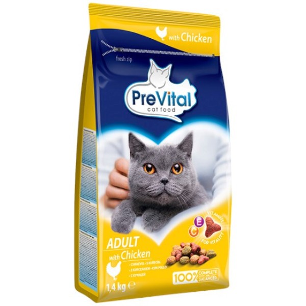 PREVITAL Cat Food Adult with Chicken ...