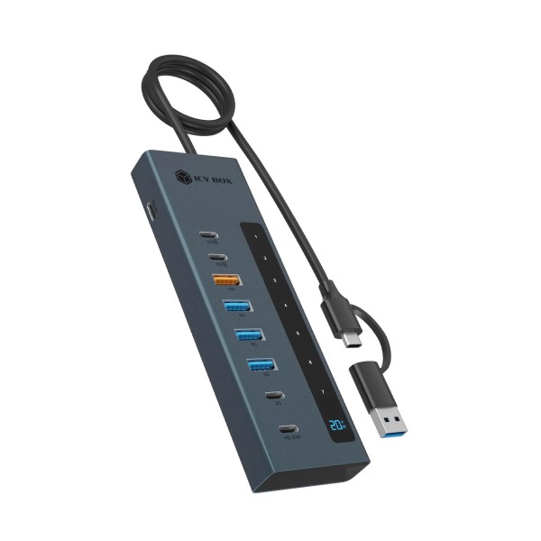 Icy Box 9-in-1 hub with Power ...