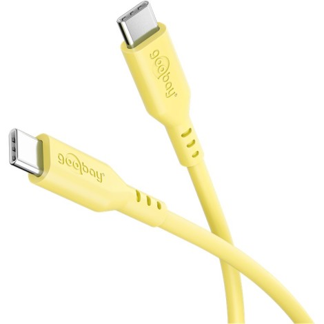 Goobay USB-C Silicone Cable, 1.5 m, yellow