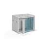 ALANTEC Szafa wisząca 19" 9U 600x450, drzwi szklane, kolor szary, do samodzielnego montażu - Flat Pack (SW-9U-600-450-01-SF)