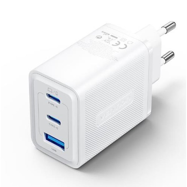 MOBILE CHARGER WALL 65W USB/3P WHITE ...