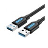 CABLE USB3.0 MALE TO MALE/3M BLACK CONBI VENTION