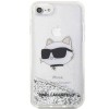 Karl Lagerfeld KLHCI8LNCHCS iPhone 7/8/ SE 2020 / SE 2022 silver/silver hardcase Glitter Choupette Head | Karl Lagerfeld