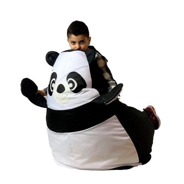Sako bag pouffe Panda black and ...