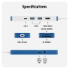 Hyper HyperDrive Flex 8 Port USB-C Hub, Blue | Hyper