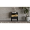 Cama INSERTO bedside cabinet, 2 pcs, 50x40x61.5 cm, black + LED