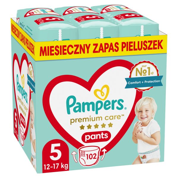 PAMPERS Premium Pants nappies Size 5, ...