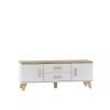 Cama RTV stand LOTTA 140cm white + sonoma oak