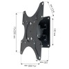 Techly 19-37" Wall Bracket for LED LCD TV Tilt 1 Swivel Black" ICA-LCD 2900B