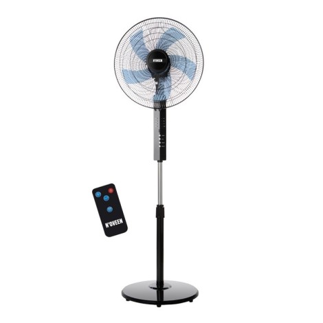 N'OVEEN F455 16"/40 cm standing fan with remote control, Black