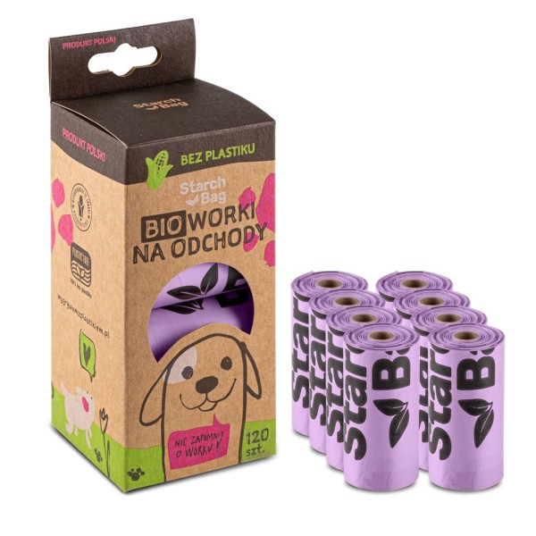 STARCHBAG BIO compostable poop bags lilac ...