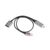 Lanberg HDMI(M)->Displayport(F) Adapter 4K on cable 20cm, Silver