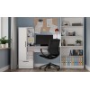 Cosmo Desk + Bookcase Set, White