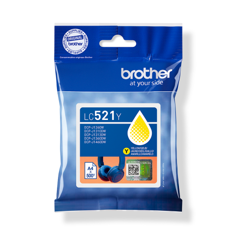 Brother LC521Y Yellow Inkjet Cartridge